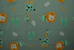 Cotton jersey print - wow 06-34 alt grün