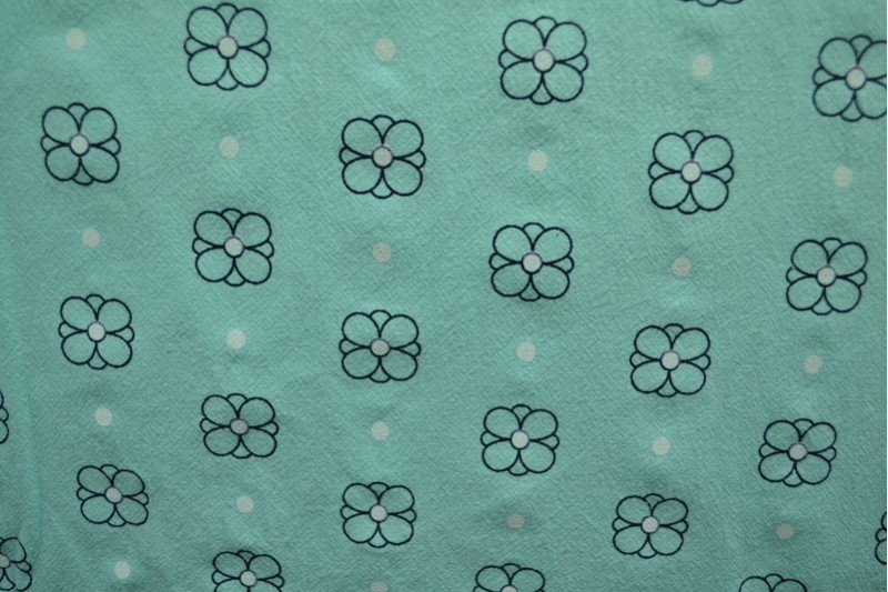 Cotton washed print w04-05 babyblau