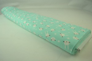 Cotton jersey print - wow 22-01 minzgrün