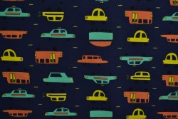 Cotton jersey print - wow 24-01 navy