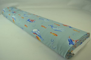 Cotton jersey print - wow 33-01 hellblau