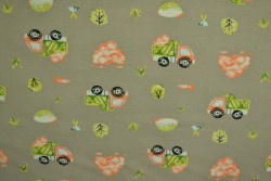 Cotton jersey print - wow 34-01 grau