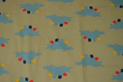 Cotton jersey print - wow 35-01 taupe