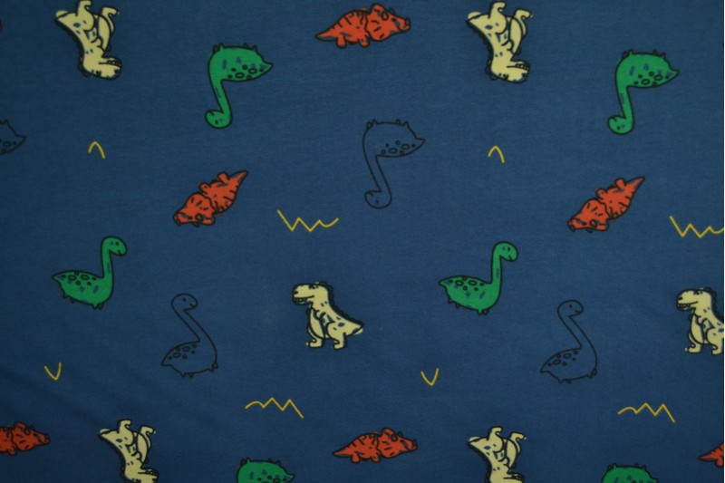 Cotton jersey print - wow 42-01 dunkelblau