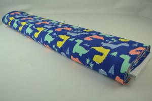 Cotton jersey print - wow 45-01 blau