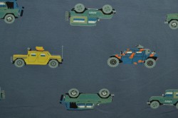 Cotton jersey print - wow 68-17 dunkelgrau