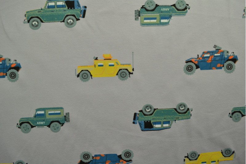 Cotton jersey print - wow 68-25 silbergrau