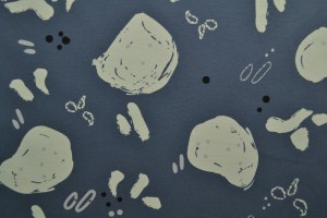 Cotton jersey print - wow 67-17 dunkelgrau