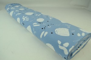 Cotton jersey print - wow 67-138 stahlblau