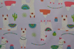 Cotton jersey print - wow 65-21 lavendel