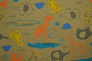 Cotton jersey print - wow 64-39 beige
