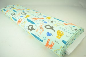 Cotton jersey print - wow 64-41 minzgrün