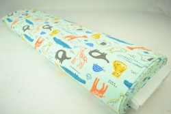Cotton jersey print - wow 64-41 minzgrün