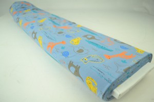 Cotton jersey print - wow 64-138 stahlblau
