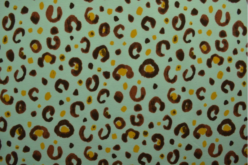 Cotton jersey print - wow 63-41 minzgrün