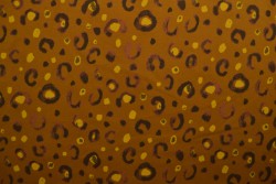 Cotton jersey print - wow 63-44 dunkel ocker