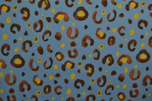 Cotton jersey print - wow 63-138 stahlblau