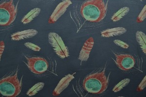 Cotton jersey print - wow 62-17 dunkelgrau