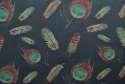 Cotton jersey print - wow 62-17 dunkelgrau