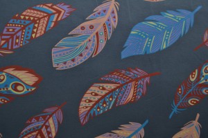 Cotton jersey print - wow 61-17 dunkelgrau