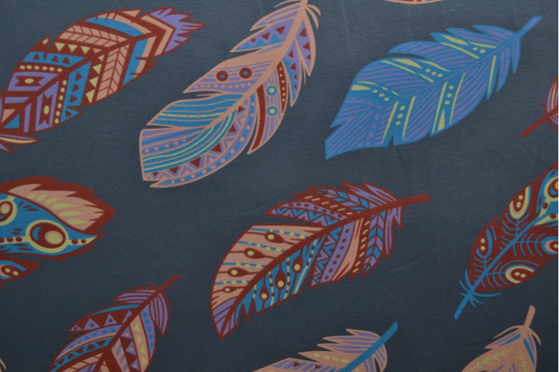 Cotton jersey print - wow 61-17 dunkelgrau