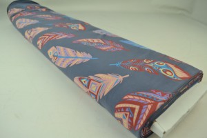 Cotton jersey print - wow 61-17 dunkelgrau