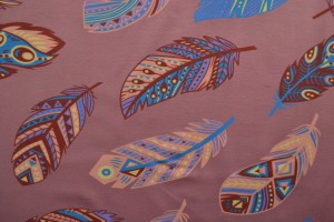 Cotton jersey print - wow 61-38 dunkel altrosa