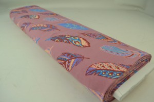 Cotton jersey print - wow 61-38 dunkel altrosa