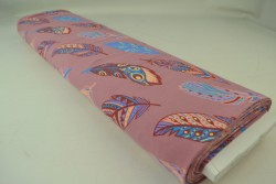 Cotton jersey print - wow 61-38 dunkel altrosa