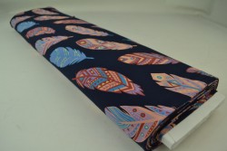 Cotton jersey print - wow 61-49 navy