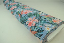 Cotton jersey print - wow 60-138 stahlblau