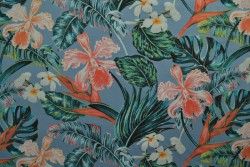 Cotton jersey print - wow 60-138 stahlblau