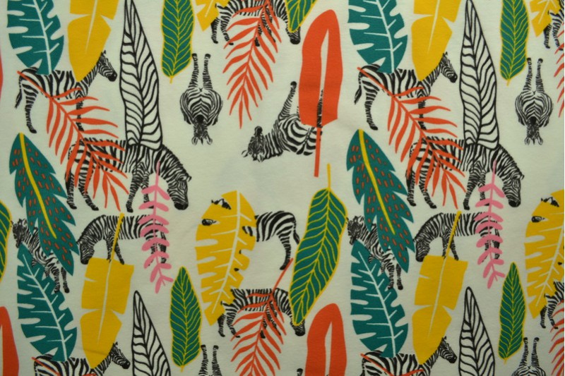 Cotton jersey print - wow 56-02 offwhite