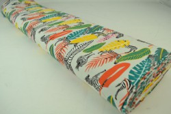 Cotton jersey print - wow 56-25 silbergrau
