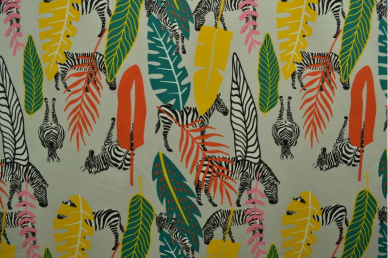 Cotton jersey print - wow 56-25 silbergrau