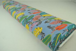 Cotton jersey print - wow 56-138 stahlblau