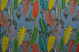 Cotton jersey print - wow 56-138 stahlblau