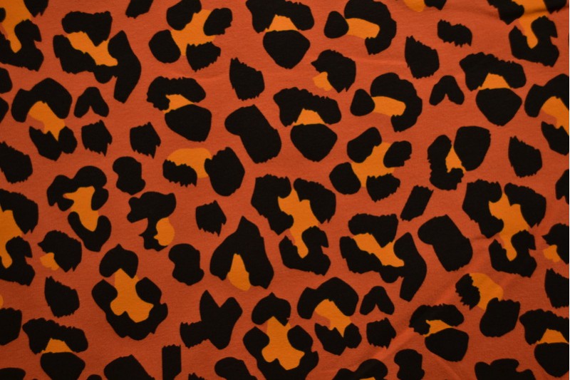 Cotton jersey print - wow 54-42 kupfer