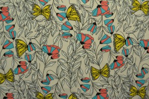 Cotton jersey print - wow 53-22 champagner