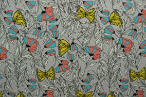 Cotton jersey print - wow 53-25 silbergrau