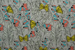 Cotton jersey print - wow 53-25 silbergrau