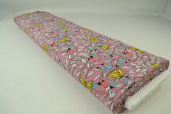 Cotton jersey print - wow 53-38 dunkel altrosa