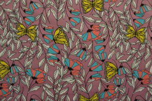 Cotton jersey print - wow 53-38 dunkel altrosa