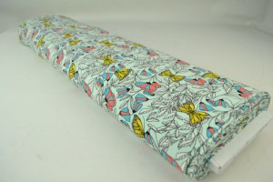 Cotton jersey print - wow 53-41 minzgrün