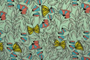 Cotton jersey print - wow 53-41 minzgrün