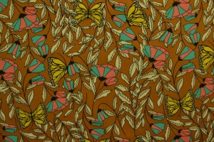 Cotton jersey print - wow 53-44 dunkel ocker