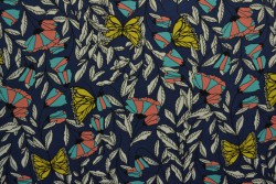 Cotton jersey print - wow 53-49 navy