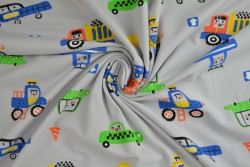 Cotton jersey print - wow 01-25 silbergrau