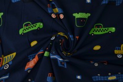 Cotton jersey print - wow 01-49 navy