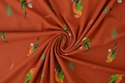 Cotton jersey print - wow 04-42 kupfer
